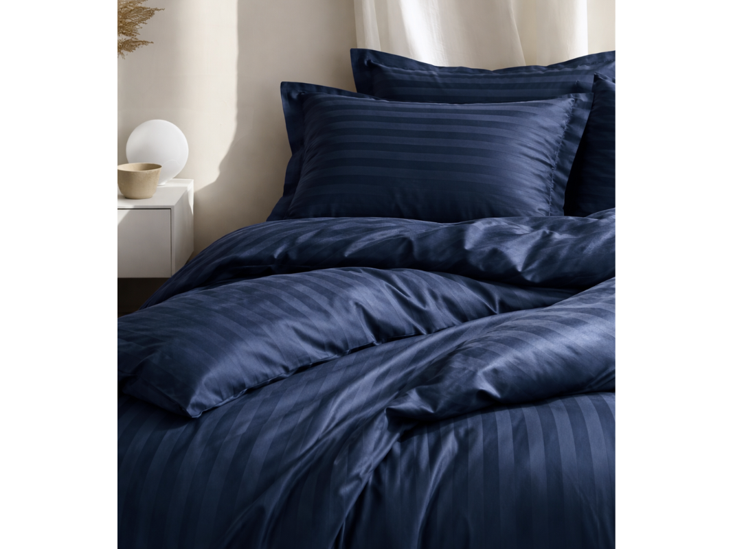 600 TC Cotton Satin Stripe Luxe Loom Collection Bedsheet