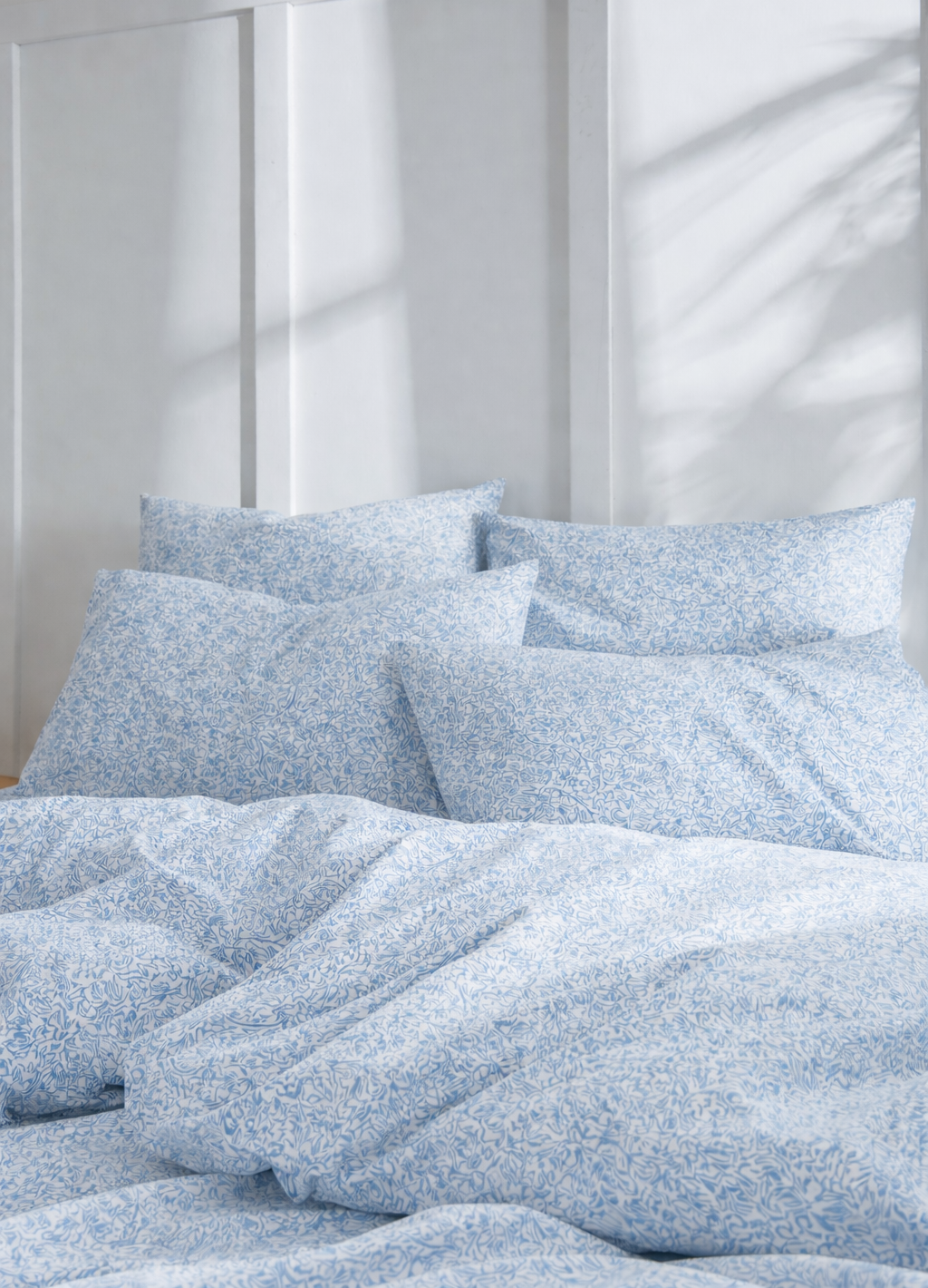 500 TC Cotton Satin Serene Floral Duvet Cover