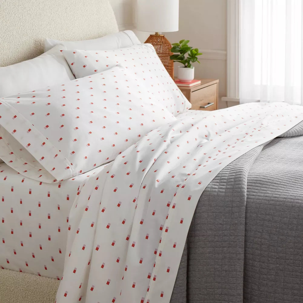 500 TC Cotton Satin Coral Code Bedsheet