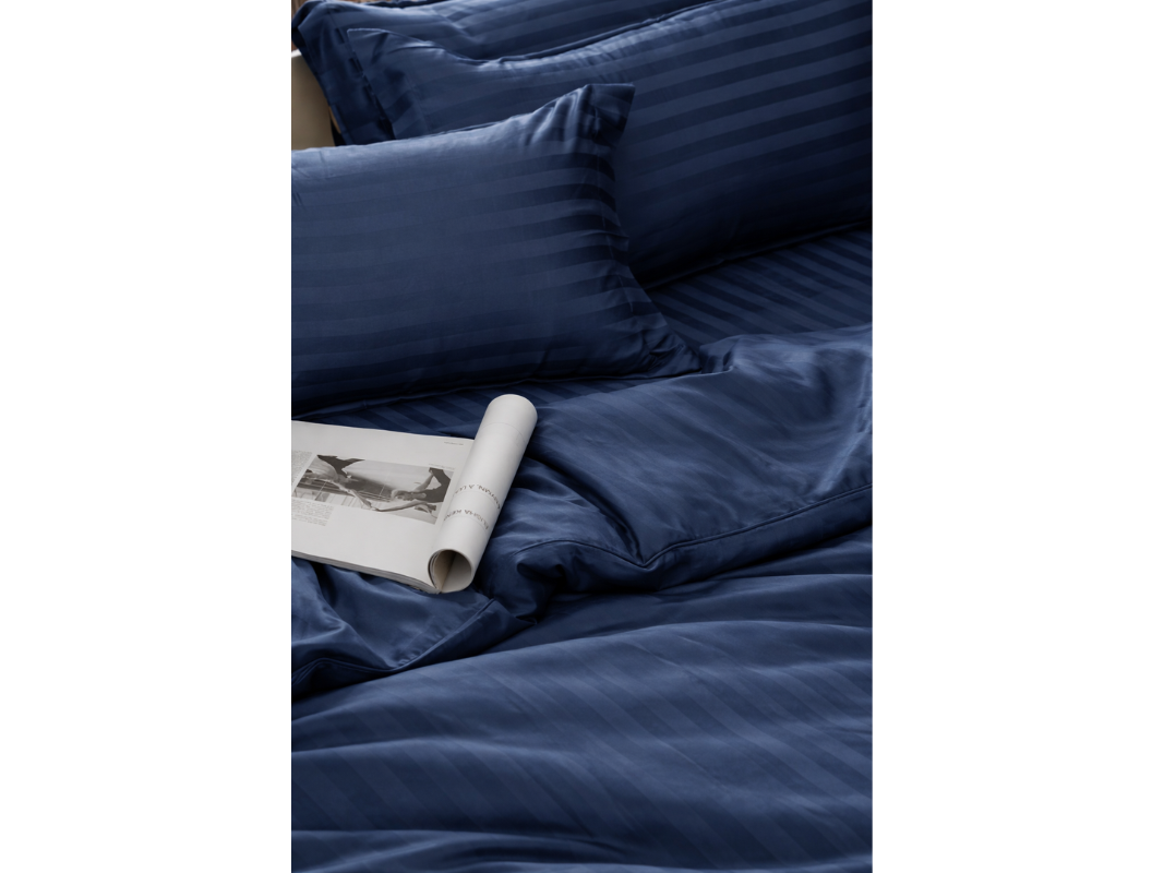 600 TC Cotton Satin Stripe Luxe Loom Collection Bedsheet