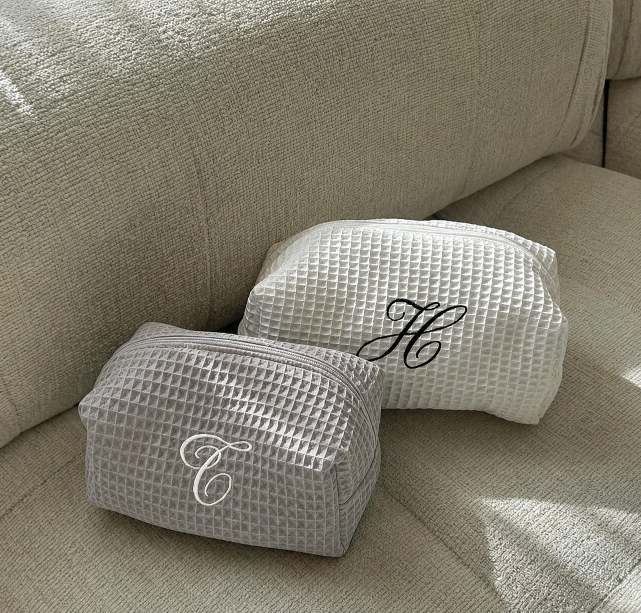 Personalized Waffle Luxe Pouch